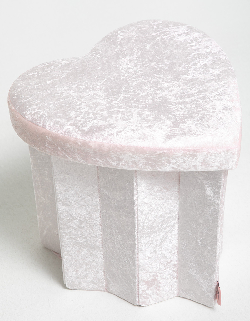 JUICY COUTURE Lidded Collapsible Heart Shaped Storage Cube image number 3