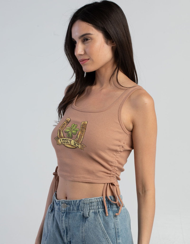 FULL TILT Lucky Me Cinch Side Womens Tank Top image number 3