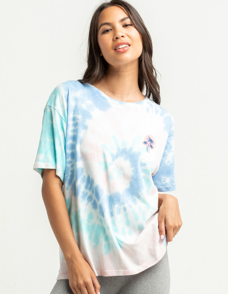 PURA VIDA Surf Tour Womens Tie Dye Tee image number 1