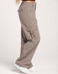 RSQ Womens Mid Rise Cargo Tape Pocket Twill Pants image number 3