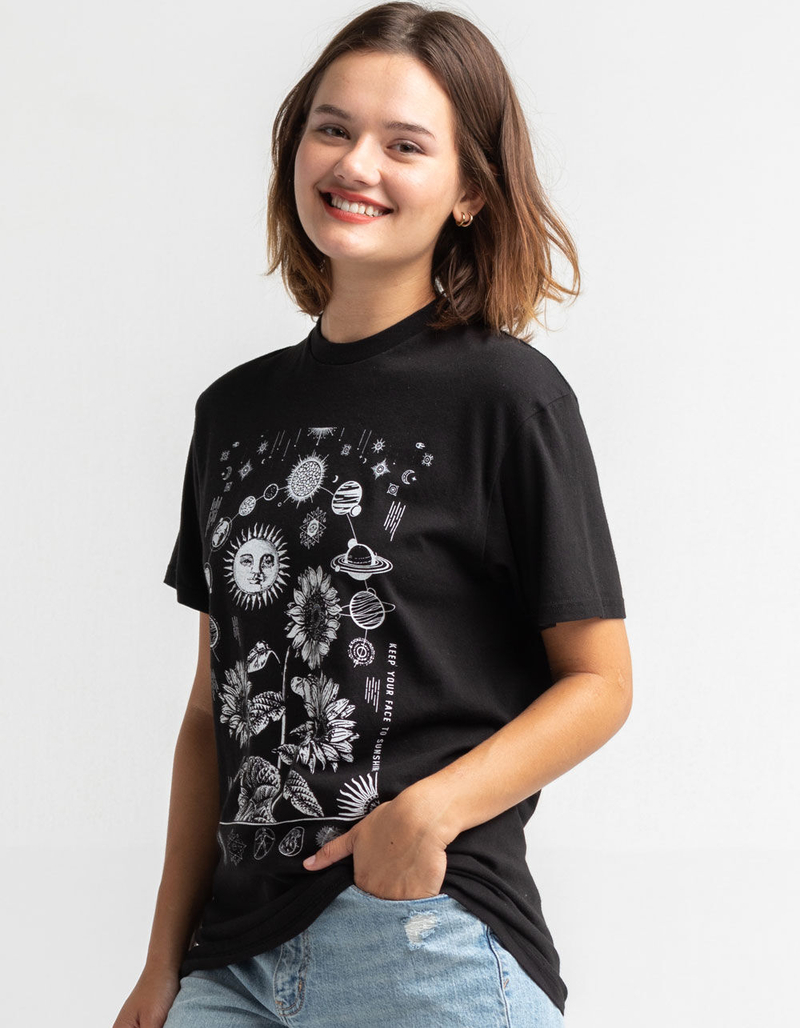FULL TILT Flower Womens Oversized Tee image number 1