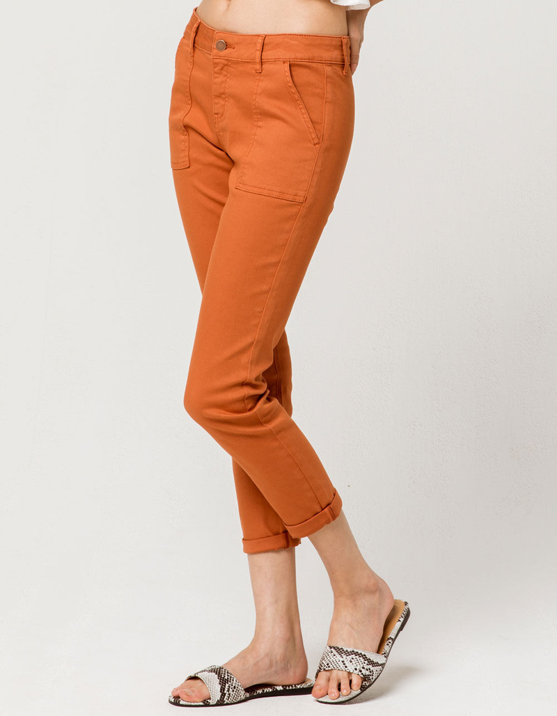 SKY AND SPARROW Roll Cuff Womens Cargo Pants image number 1