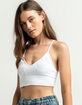 FULL TILT Lace Texture White Bralette image number 2