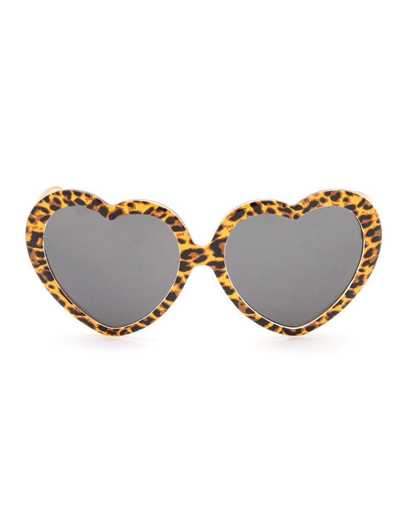 HAPPY HOUR Heart On Leopard Sunglasses image number 1