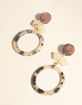 WEST OF MELROSE Marble Circle Drop Earrings image number 2