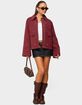 EDIKTED Annabelle Oversized Faux Suede Jacket image number 5