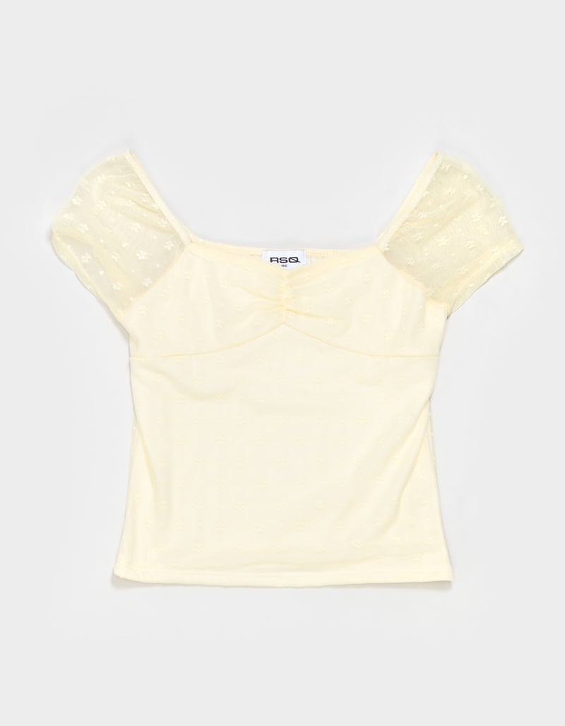 RSQ Girls Flocked Mesh Top image number 0