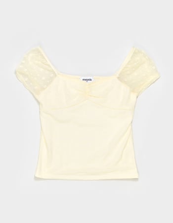 RSQ Girls Flocked Mesh Top Primary Image