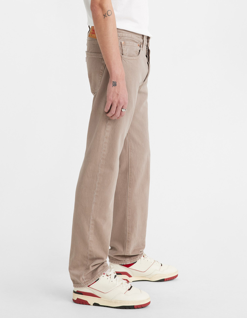 LEVI'S 501 Original Mens Jeans - All Beige image number 3