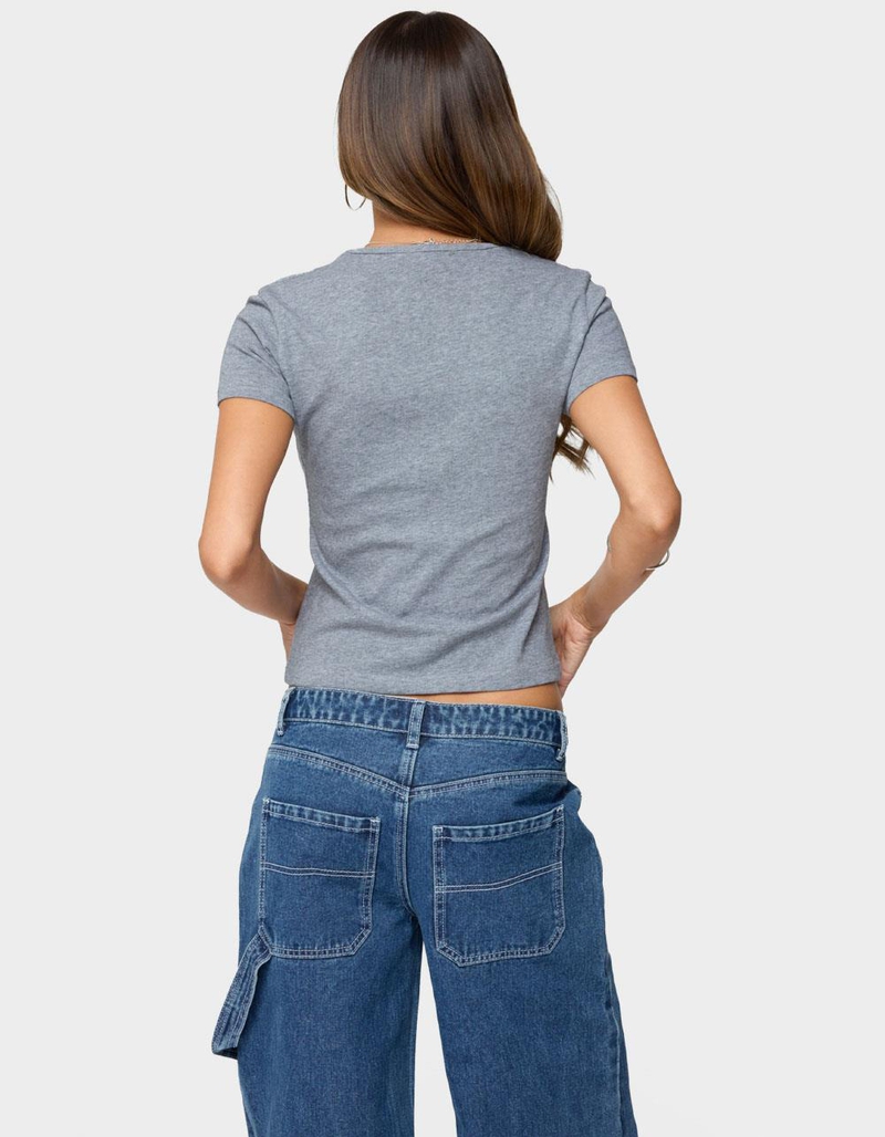 EDIKTED Nikkey Semi Sheer Tee image number 2