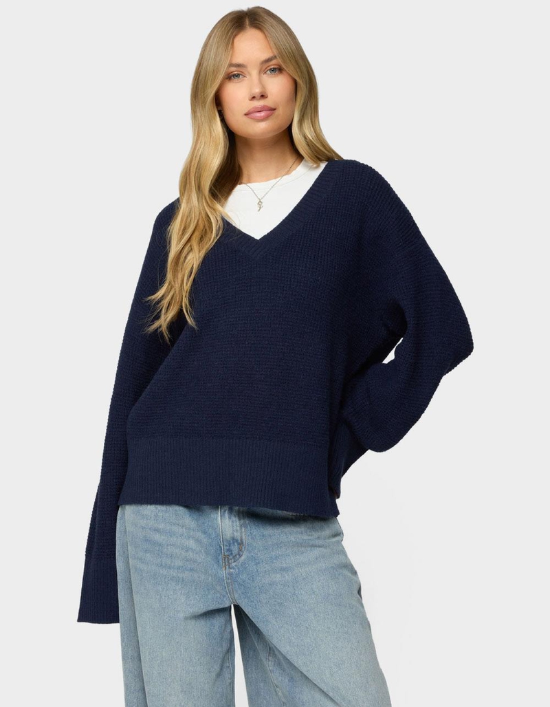 EDIKTED Bluebell Oversized Waffle Knit Sweater image number 0