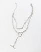 FULL TILT Layered Oval Link & Heart Necklace image number 1