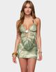 EDIKTED Kasen Printed Mesh Backless Halter Top image number 1