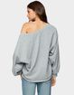 EDIKTED Winfred Oversized V-Neck Sweatshirt image number 3