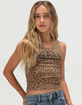 VON DUTCH Leopard Print Girls V-Neck Tank Top image number 1