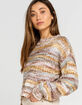 SKY AND SPARROW Marled Stripe Womens Sweater image number 2