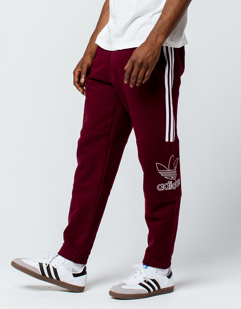 ADIDAS Outline Maroon Mens Sweatpants image number 0