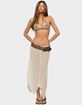 EDIKTED Isla Handkerchief Sheer Knit Midi Skirt image number 4