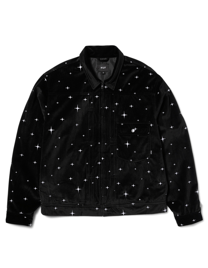 HUF Galaxy Mens Velvet Trucker Jacket image number 0