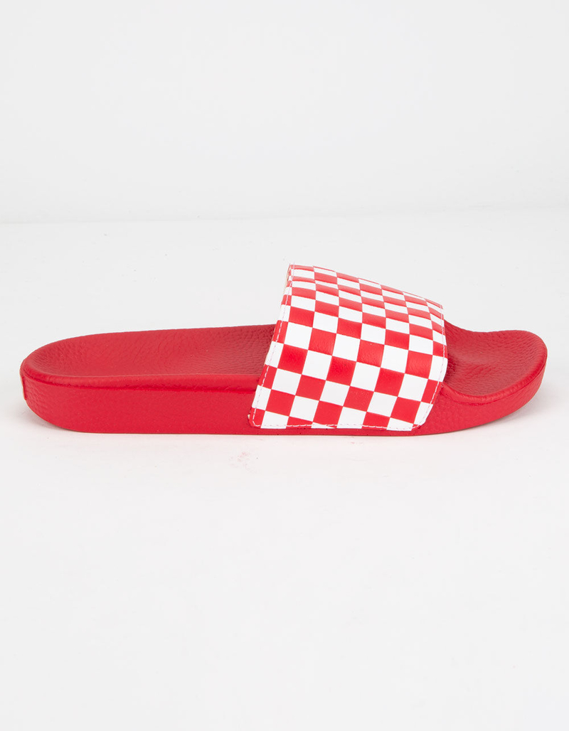 VANS Slide-On Checkerboard Racing Red Mens Sandals image number 2