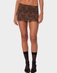 EDIKTED Edin Leopard Print Mesh Mini Skirt image number 1