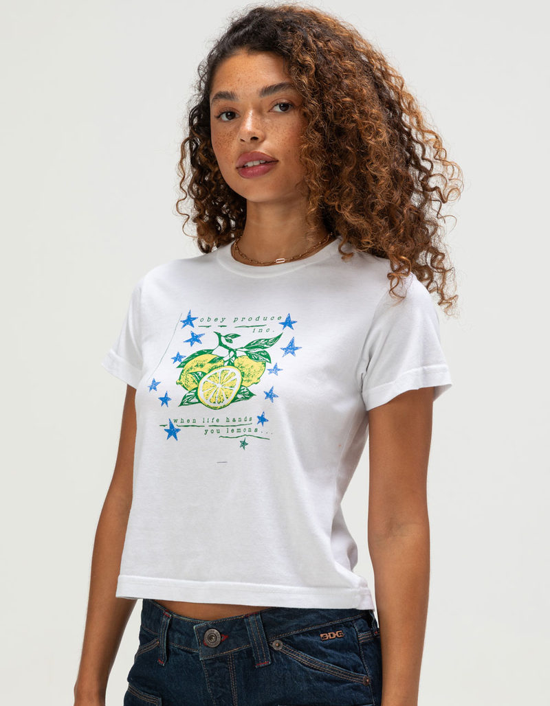 OBEY Lemon Womens Baby Tee image number 2