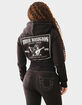 TRUE RELIGION Big T Womens Crop Shrunken Zip-Up Hoodie image number 1