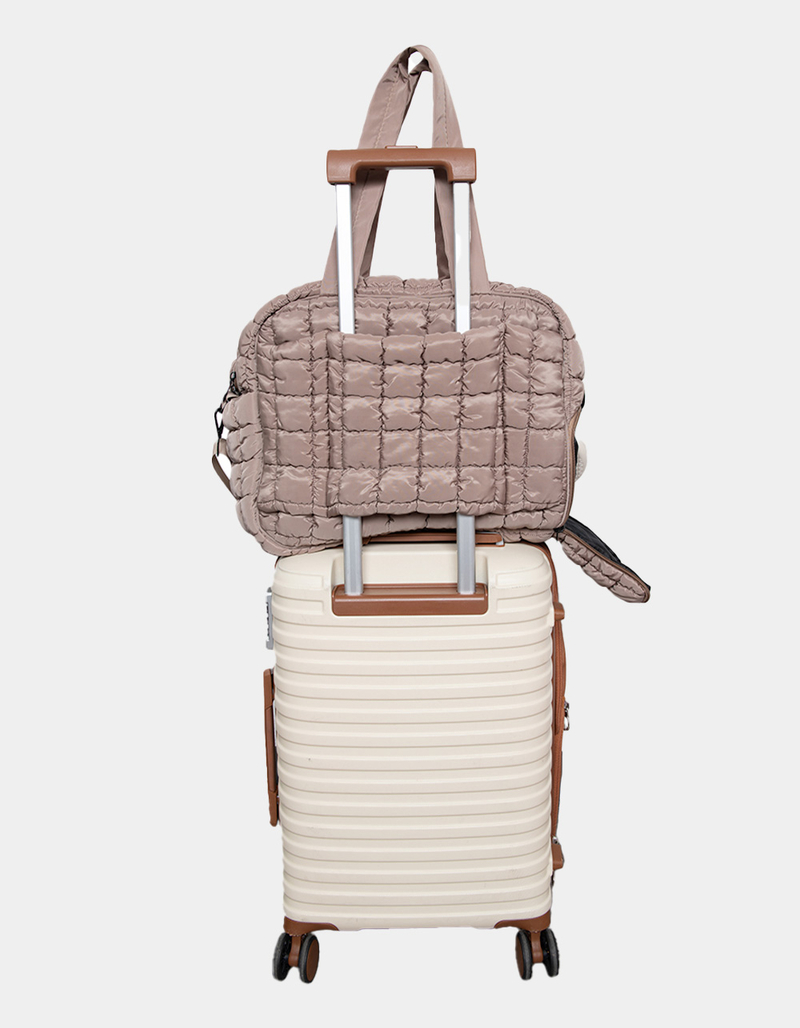 KATYDID Quilted Duffel Weekender Bag with Pass-Thru Slip image number 1