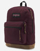 JANSPORT Right Pack Digital Edition Burgundy Laptop Backpack image number 2