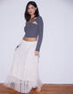 WEST OF MELROSE Tulle Tiered Womens Maxi Skirt image number 2