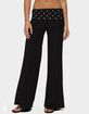 EDIKTED Reeva Polka Dot Fold Over Pants image number 1