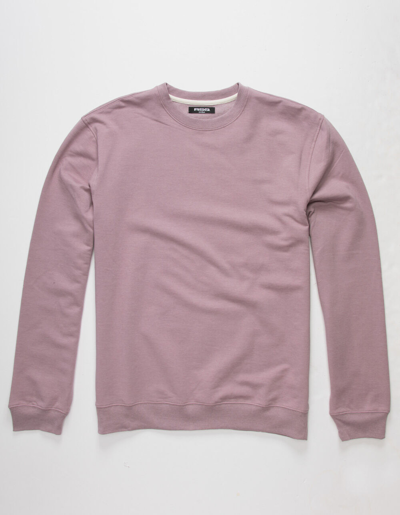 RSQ Solid Crewneck Mens Light Purple Sweatshirt image number 0
