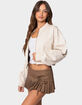 EDIKTED Zarria Cropped Bomber Jacket image number 3
