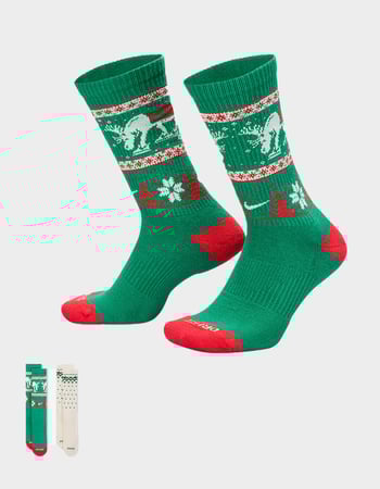 NIKE Everyday Plus 2 Pack Winter Wonderland Crew Socks Primary Image