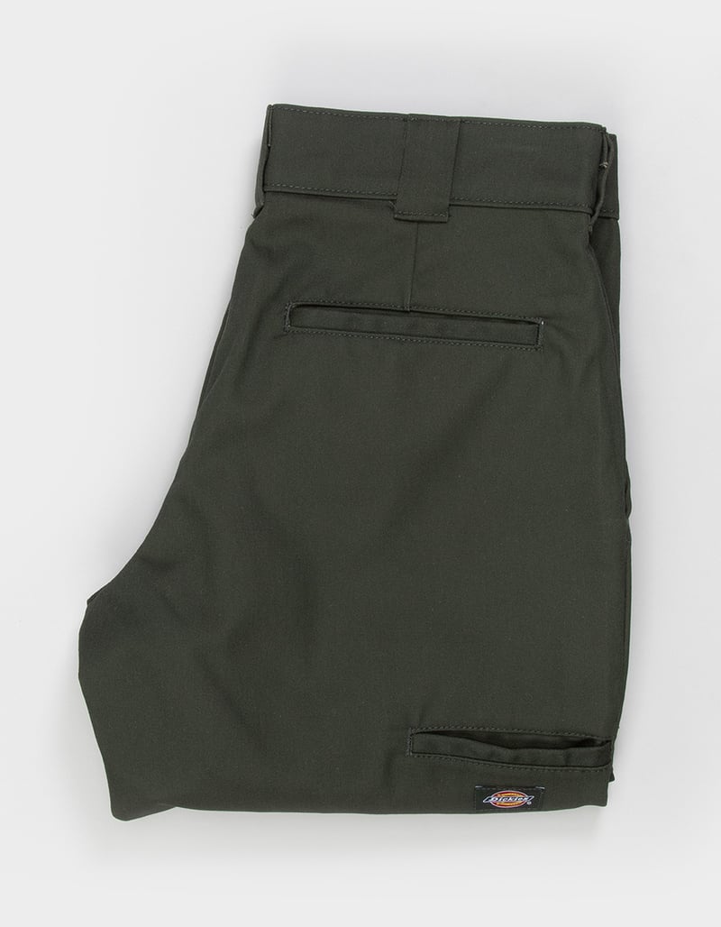 DICKIES Double Knee Slim Straight Mens Pants - OLIVE