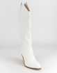 MI.IM Bohemian Western Tall Slouch Womens White Boots image number 1