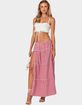 EDIKTED Gingham Side Slit Tiered Maxi Skirt image number 3