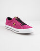 CONVERSE One Star OX Active Fuchsia & White Shoes image number 2