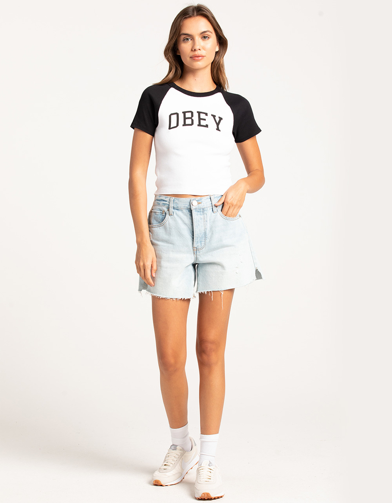 OBEY Stevie Womens Raglan Tee image number 5