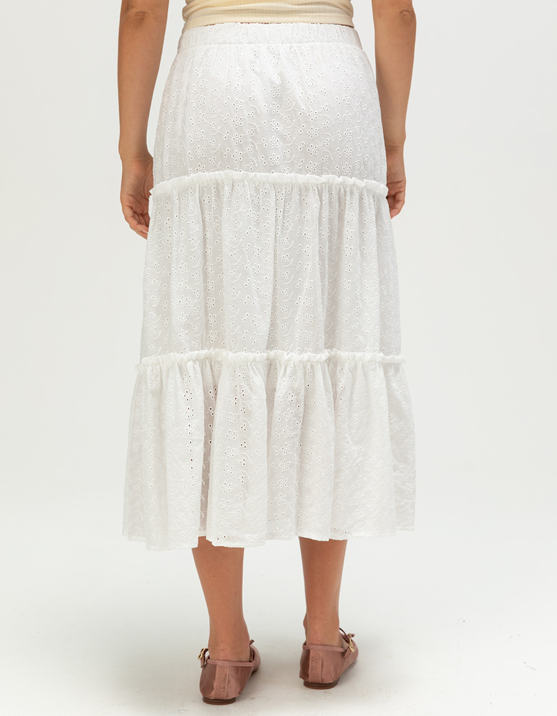 NECTAR CLOTHING Womens Eyelet Midi Skirt image number 3