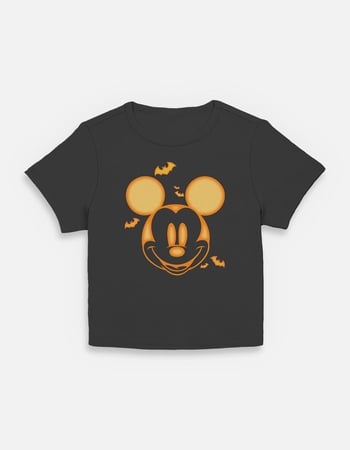 DISNEY Mickey Pumpkin Womens Baby Tee Primary Image
