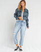 RSQ Double Windowpane Womens Crop Flannel Shirt image number 5