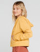 FULL TILT Essentials Womens Mustard Crop Hoodie image number 2