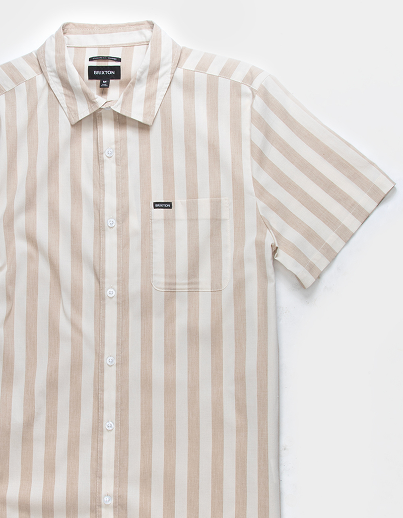 BRIXTON Charter Stripe Mens Button Up Shirt image number 2