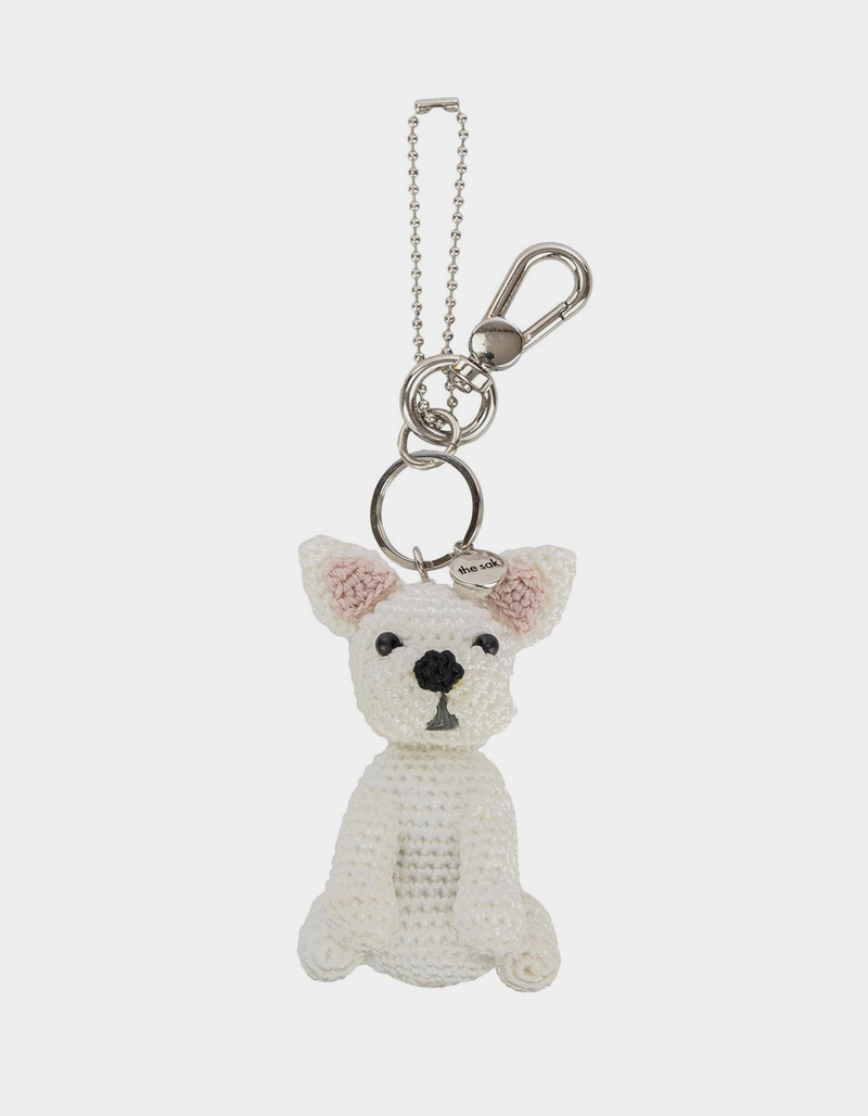 THE SAK White Frenchie Yarnicharmz Dangle image number 0