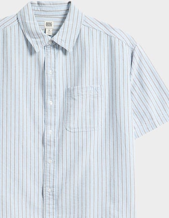 BDG Urban Outfitters Stripe Mens Boxy Button Up Shirt Alternative Image