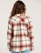 LOVE TREE Plaid Womens Boyfriend Flannel image number 3