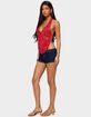 EDIKTED Beaded Chiffon Backless Cowl Neck Top image number 4