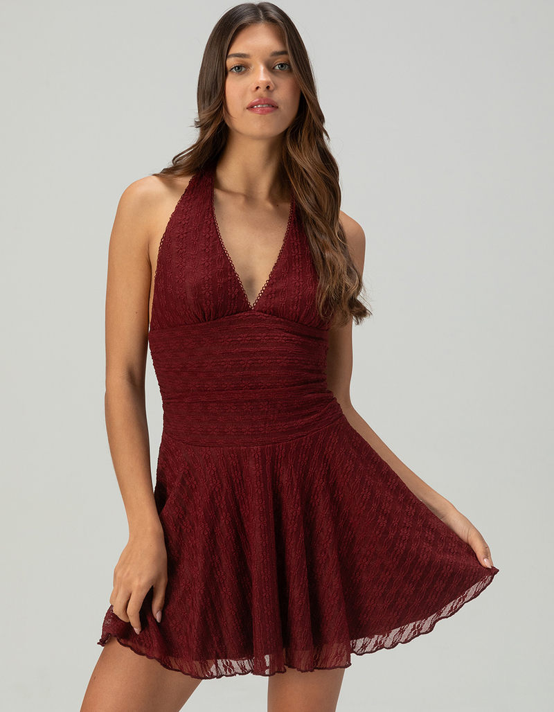 COTTON CANDY LA Lace Halter Womens Dress image number 0