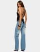 EDIKTED Belted Low Rise Straight Leg Jeans image number 4